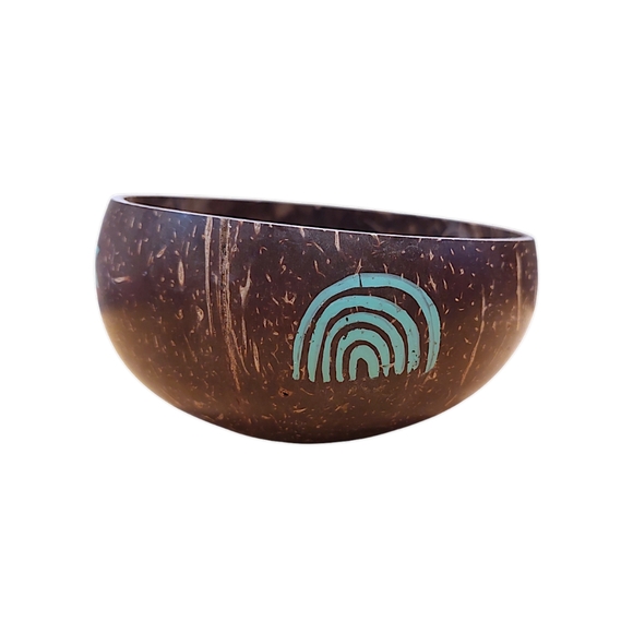 Handcrafted and Handpainted Coconut Bowl - Picture 4 of 6